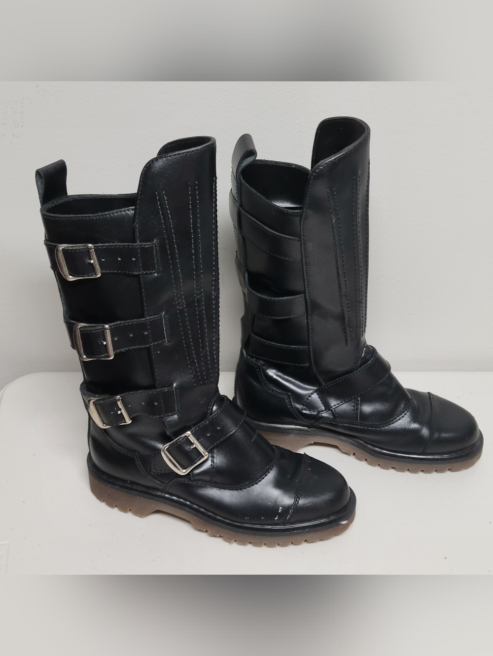 Vintage Dr.Martens Mad Max Mie Made In England Black Tall  Us Size 6 Uk Size 4.